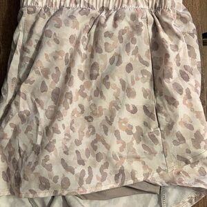 Avia Women's Beige and Taupe Leopard Athletic Shorts